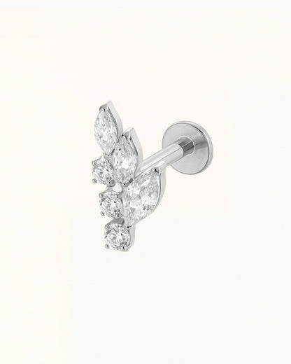 Titanium Marquise and Round Cluster Piercing - Fay