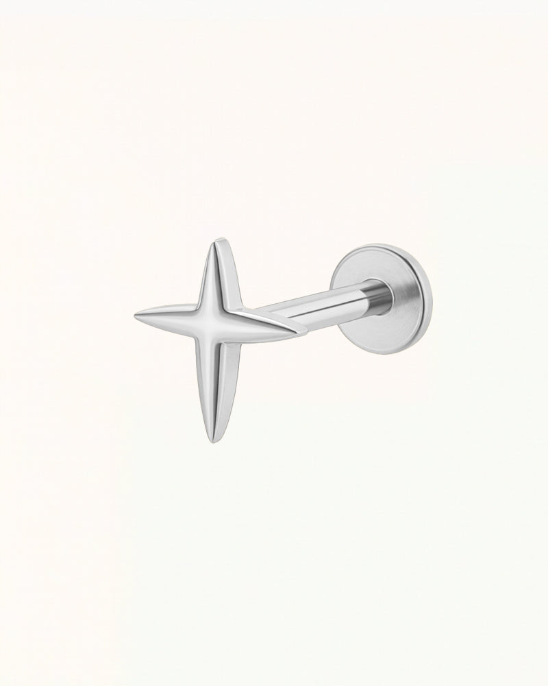 Titanium Minimalist Cross Piercing - Holly