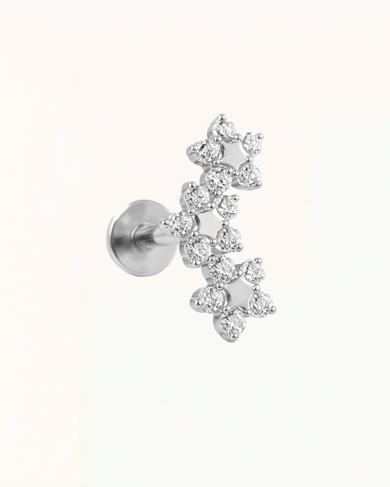 Titanium Flower Shaped Cluster Piercing - Jule