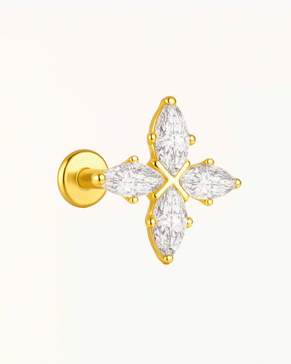 Titanium Piercing with Marquise-Cut Crystals - Kacey