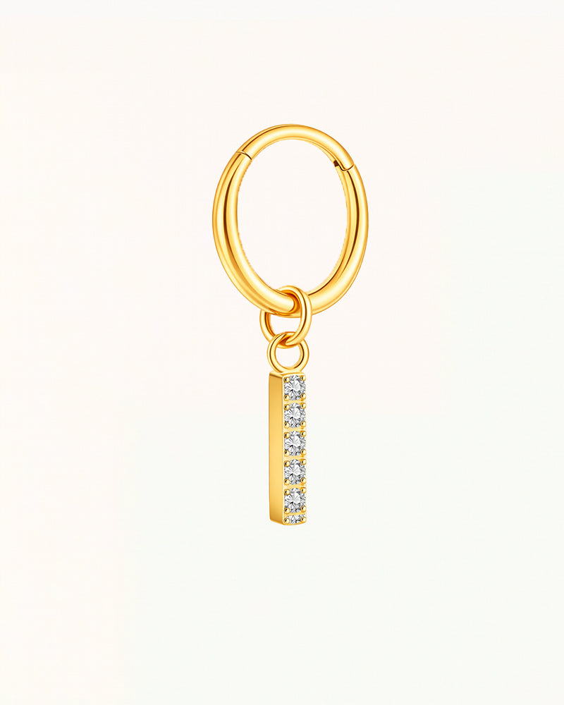 Titan-Piercing mit Kristallanhänger - Mackenzie