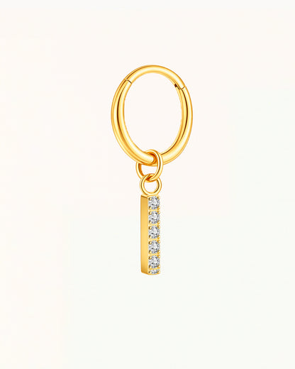 Titan-Piercing mit Kristallanhänger - Mackenzie