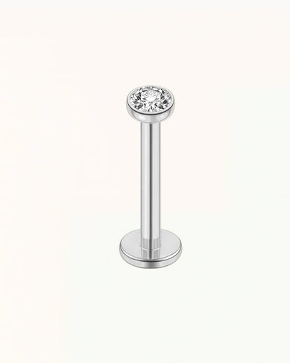 Titanium Basic Crystal Labret Piercing - Nyla