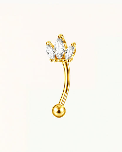 Titan-Rook-Piercing mit Marquise-Steinen - Sima