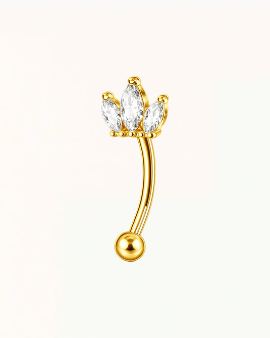 Titan-Rook-Piercing mit Marquise-Steinen - Sima